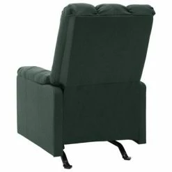 VidaXL Fauteuil de massage inclinable Vert foncé Tissu -Fauteuils électriques Soldes image 4 321416