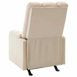 VidaXL Fauteuil de massage inclinable Crème Tissu -Fauteuils électriques Soldes image 4 321419
