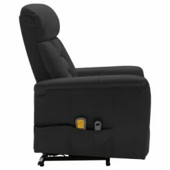 VidaXL Fauteuil inclinable de massage Noir Similicuir -Fauteuils électriques Soldes image 4 324014