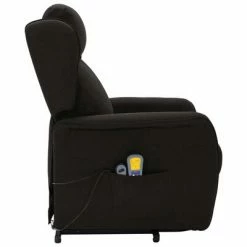 VidaXL Fauteuil de massage inclinable Noir Tissu -Fauteuils électriques Soldes image 4 324033