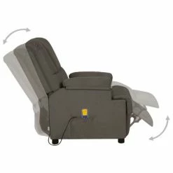VidaXL Fauteuil de massage inclinable Gris foncé Similicuir daim -Fauteuils électriques Soldes image 4 324055