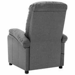 VidaXL Fauteuil de massage inclinable Gris clair Tissu -Fauteuils électriques Soldes image 4 324079