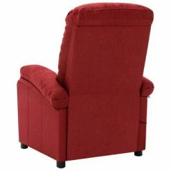 VidaXL Fauteuil de massage inclinable Rouge bordeaux Tissu -Fauteuils électriques Soldes image 4 324082