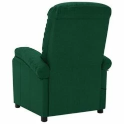 VidaXL Fauteuil de massage inclinable Vert foncé Tissu -Fauteuils électriques Soldes image 4 324085