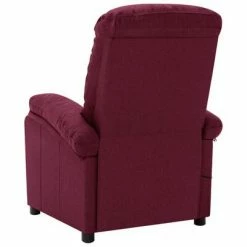 VidaXL Fauteuil de massage inclinable Violet Tissu 9 VidaXL Fauteuil de massage inclinable Violet Tissu -Fauteuils électriques Soldes image 4 324086