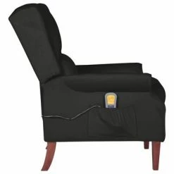 VidaXL Fauteuil de massage inclinable Noir Velours -Fauteuils électriques Soldes image 4 329296