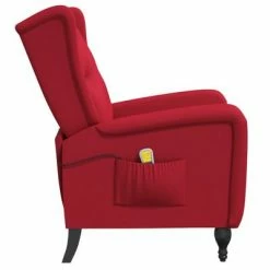 VidaXL Fauteuil de massage inclinable Rouge bordeaux Velours -Fauteuils électriques Soldes image 4 329357