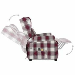 VidaXL Fauteuil de massage inclinable Rouge Tissu 9 VidaXL Fauteuil de massage inclinable Rouge Tissu -Fauteuils électriques Soldes image 4 329484