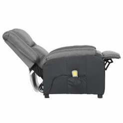 VidaXL Fauteuil de massage inclinable Gris clair Similicuir et tissu -Fauteuils électriques Soldes image 4 329496