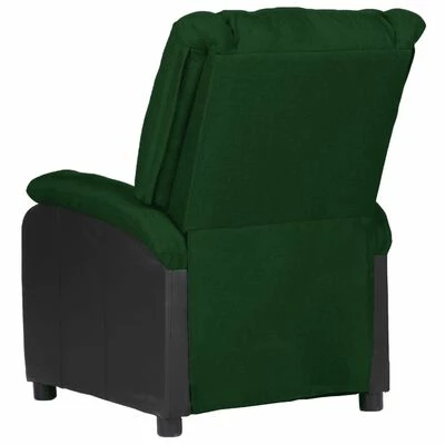 VidaXL Fauteuil de massage inclinable Vert foncé Similicuir et tissu 4 VidaXL Fauteuil de massage inclinable Vert foncé Similicuir et tissu – Image 4