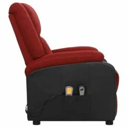 VidaXL Fauteuil de massage inclinable Rouge bordeaux Tissu -Fauteuils électriques Soldes image 4 329516