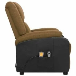 VidaXL Fauteuil de massage inclinable Marron Tissu -Fauteuils électriques Soldes image 4 329517