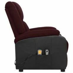 VidaXL Fauteuil de massage inclinable Violet Tissu -Fauteuils électriques Soldes image 4 329520