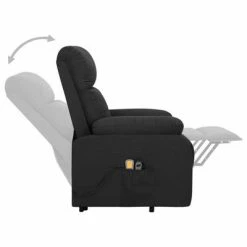 VidaXL Fauteuil de massage inclinable Noir Tissu -Fauteuils électriques Soldes image 4 329597