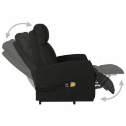 VidaXL Fauteuil de massage inclinable Noir Tissu -Fauteuils électriques Soldes image 4 329617