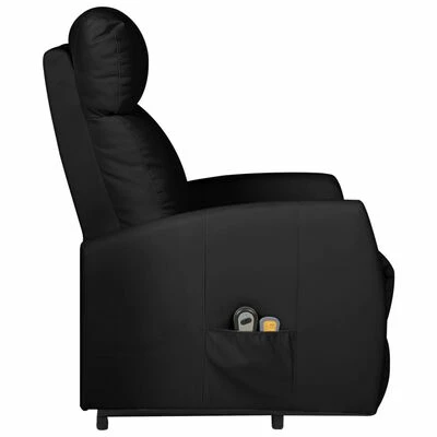 VidaXL Fauteuil inclinable de massage Noir Similicuir 4 VidaXL Fauteuil inclinable de massage Noir Similicuir – Image 4