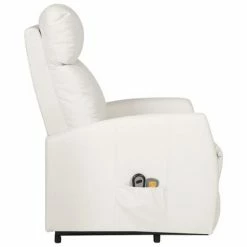 VidaXL Fauteuil inclinable de massage Crème Similicuir 9 VidaXL Fauteuil inclinable de massage Crème Similicuir -Fauteuils électriques Soldes image 4 329633