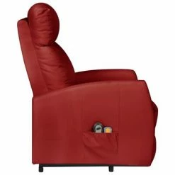 VidaXL Fauteuil inclinable de massage Rouge bordeaux Similicuir 9 VidaXL Fauteuil inclinable de massage Rouge bordeaux Similicuir -Fauteuils électriques Soldes image 4 329636