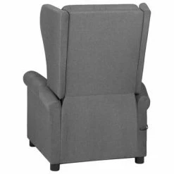 VidaXL Fauteuil de massage inclinable Gris clair Tissu -Fauteuils électriques Soldes image 4 329649