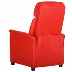 VidaXL Fauteuil de massage inclinable Rouge Similicuir 9 VidaXL Fauteuil de massage inclinable Rouge Similicuir -Fauteuils électriques Soldes image 4 329683