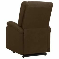 VidaXL Fauteuil de massage inclinable Marron foncé Tissu -Fauteuils électriques Soldes image 4 329714