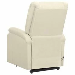 VidaXL Fauteuil de massage inclinable Crème Tissu -Fauteuils électriques Soldes image 4 329718