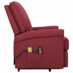 VidaXL Fauteuil de massage inclinable Rouge bordeaux Tissu -Fauteuils électriques Soldes image 4 329732
