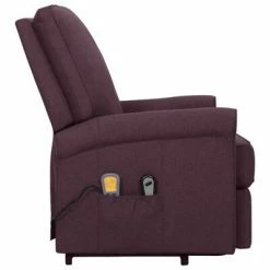 VidaXL Fauteuil de massage inclinable Violet Tissu -Fauteuils électriques Soldes image 4 329736