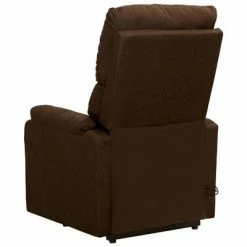 VidaXL Fauteuil de massage inclinable Marron foncé Tissu -Fauteuils électriques Soldes image 4 329754