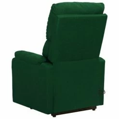 VidaXL Fauteuil de massage inclinable Vert foncé Tissu -Fauteuils électriques Soldes image 4 329755