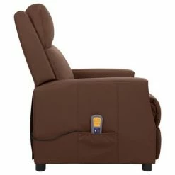VidaXL Fauteuil de massage inclinable Marron Similicuir -Fauteuils électriques Soldes image 4 338844