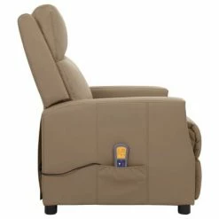 VidaXL Fauteuil de massage inclinable Cappuccino Similicuir -Fauteuils électriques Soldes image 4 338845