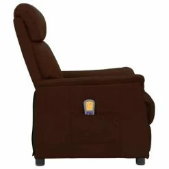 VidaXL Fauteuil de massage inclinable Marron Similicuir -Fauteuils électriques Soldes image 4 338858