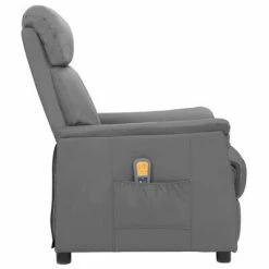 VidaXL Fauteuil de massage inclinable Gris Similicuir -Fauteuils électriques Soldes image 4 338861
