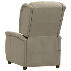 VidaXL Fauteuil de massage inclinable Gris clair Tissu microfibre -Fauteuils électriques Soldes image 4 338892