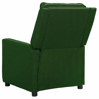 VidaXL Fauteuil de massage inclinable Vert foncé Tissu 4 VidaXL Fauteuil de massage inclinable Vert foncé Tissu – Image 4