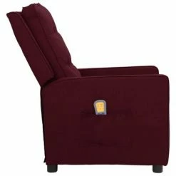 VidaXL Fauteuil de massage inclinable Violet Tissu -Fauteuils électriques Soldes image 4 338973