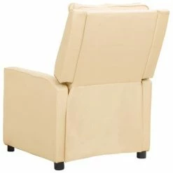 VidaXL Fauteuil de massage inclinable Crème Tissu 9 VidaXL Fauteuil de massage inclinable Crème Tissu -Fauteuils électriques Soldes image 4 338975