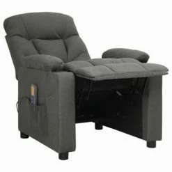 VidaXL Fauteuil de massage inclinable Gris foncé Tissu -Fauteuils électriques Soldes image 4 339093