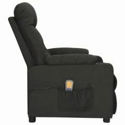 VidaXL Fauteuil de massage inclinable Noir Tissu -Fauteuils électriques Soldes image 4 339094