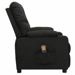 VidaXL Fauteuil de massage inclinable Noir Tissu -Fauteuils électriques Soldes image 4 339114