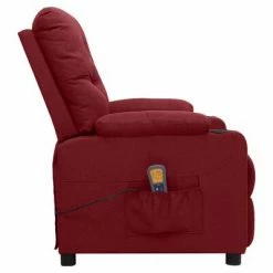 VidaXL Fauteuil de massage inclinable Rouge bordeaux Tissu -Fauteuils électriques Soldes image 4 339115