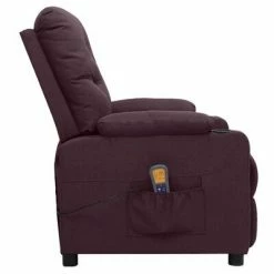 VidaXL Fauteuil de massage inclinable Violet Tissu -Fauteuils électriques Soldes image 4 339119