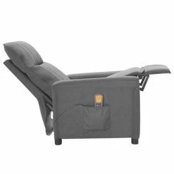 VidaXL Fauteuil de massage inclinable Gris clair Tissu -Fauteuils électriques Soldes image 4 342265