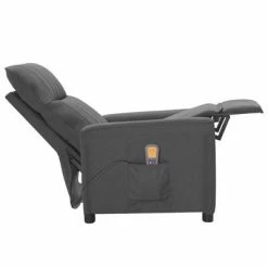 VidaXL Fauteuil de massage inclinable Gris foncé Tissu -Fauteuils électriques Soldes image 4 342266
