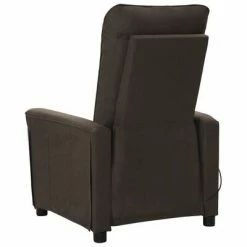 VidaXL Fauteuil de massage inclinable Marron foncé Tissu -Fauteuils électriques Soldes image 4 342270