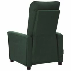 VidaXL Fauteuil de massage inclinable Vert foncé Tissu 9 VidaXL Fauteuil de massage inclinable Vert foncé Tissu -Fauteuils électriques Soldes image 4 342271