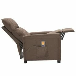 VidaXL Fauteuil de massage inclinable Taupe Tissu -Fauteuils électriques Soldes image 4 342273