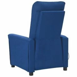 VidaXL Fauteuil de massage inclinable Bleu Tissu -Fauteuils électriques Soldes image 4 342275