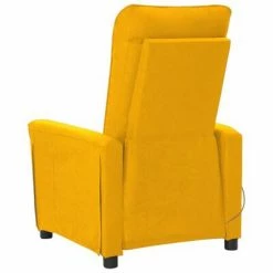 VidaXL Fauteuil de massage inclinable Jaune Tissu -Fauteuils électriques Soldes image 4 342276